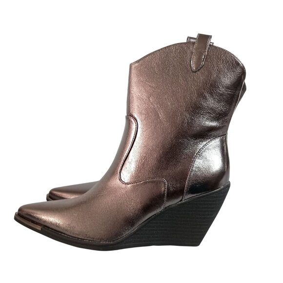 Rampage Sigrid Western Wedge Pointed Toe Boots Women’s Size 10 New NWOB Stunning - Picture 4 of 9